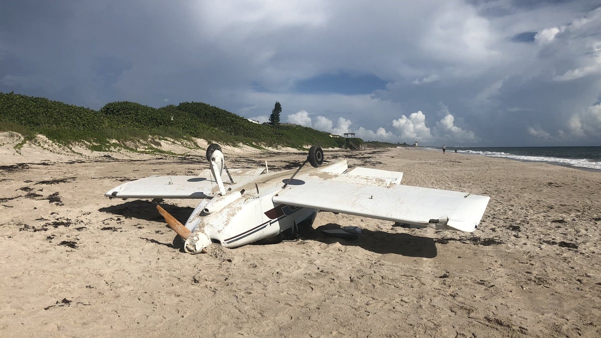 Person Taken To Hospital After Small Plane Crashes Onto Melbourne Beach