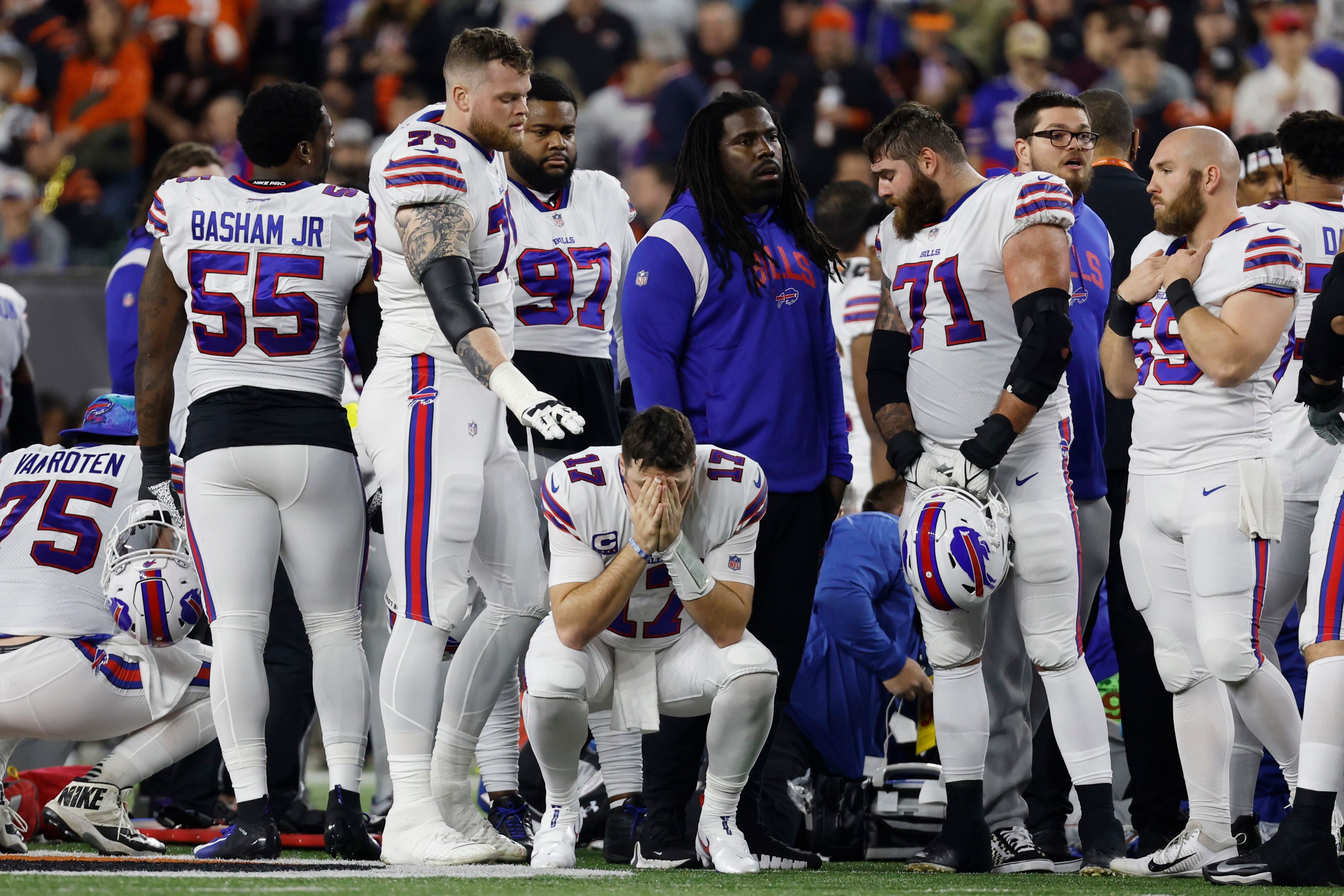 Bills' Hamlin in critical condition after collapse on field, game vs.  Bengals called off indefinitely