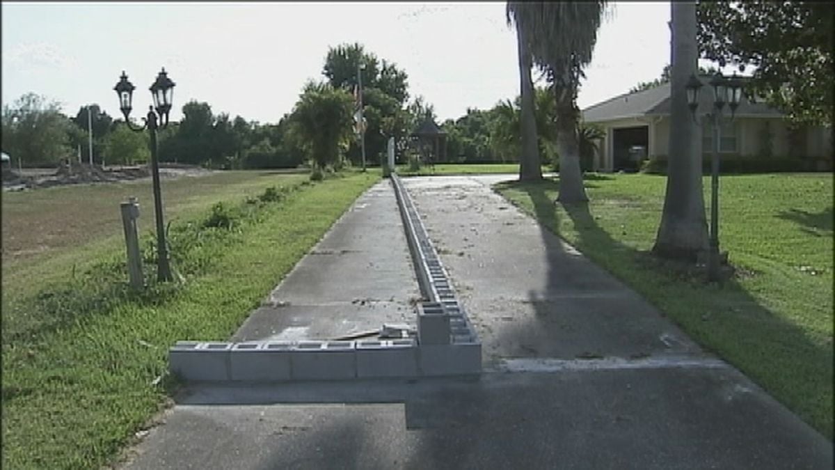 Neighbor Removes Cement Blocks From Osceola County Man S Driveway