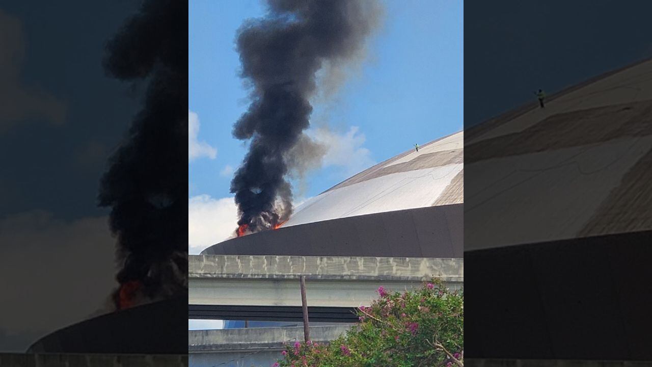 Superdome fire: 1 injured in New Orleans roof fire