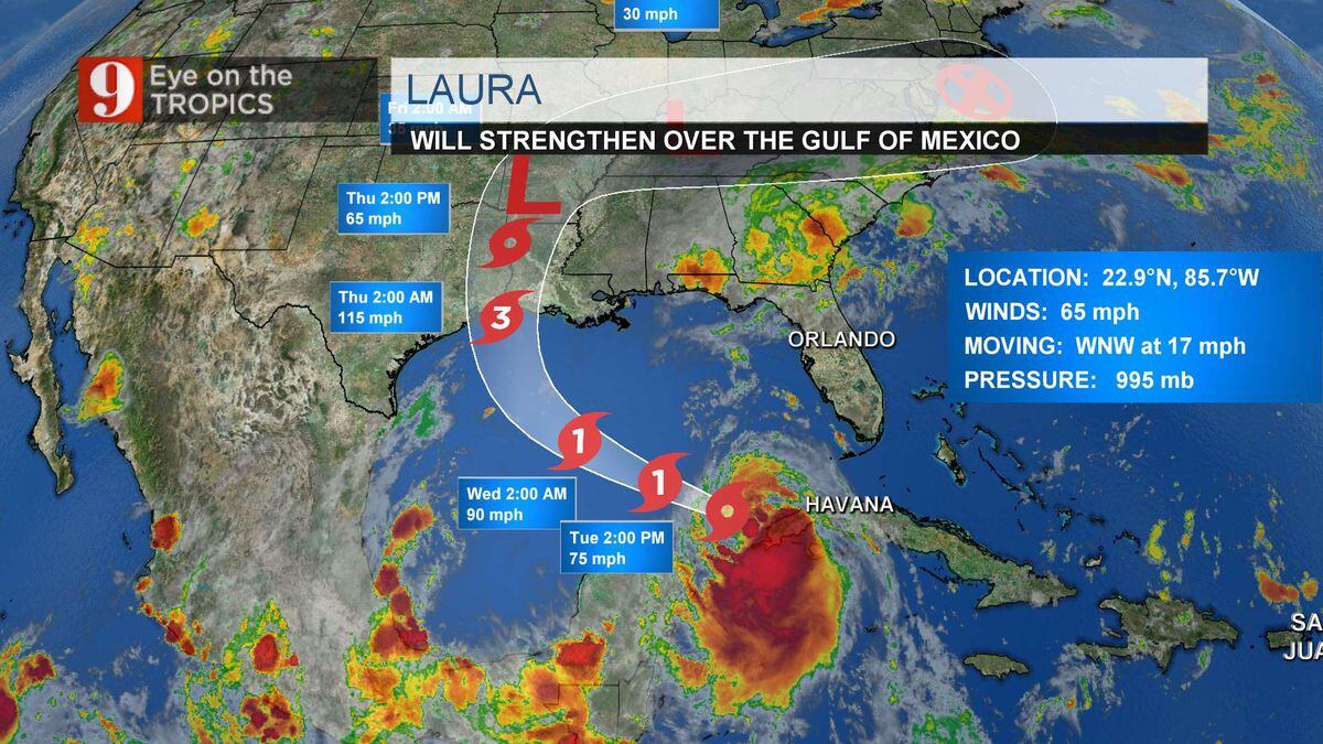 Tracking Laura: posses bigger threat, cat. 3 at landfall; major storm surge, flooding, at least 115mph wind